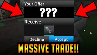 I JUST TRADED FOR THE RAREST KNIFE IN THE WHOLE GAME... (ROBLOX ASSASSIN)