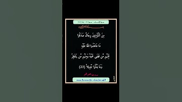 سورة الاحزاب - سورة 33 - اية 23
