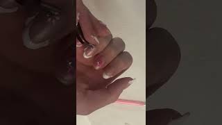 Cutesy French tips! … with a hint of pink. 💕💖💞 #nails #nailart #pinknails