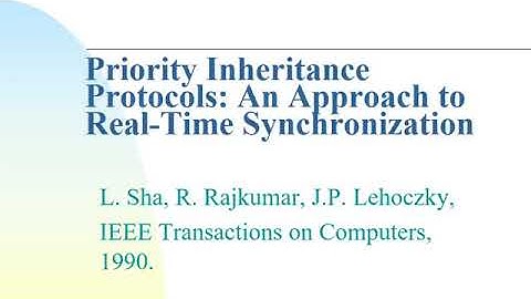 2.2 Process Synchronization, Priority Inheritance | Real-Time Systems 即時系統 | Tei-Wei Kuo 郭大維