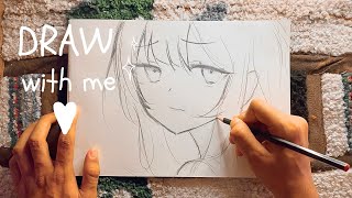 ☁️draw with me | sketch practice ♡