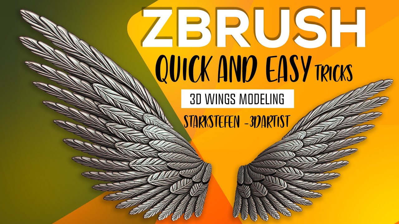 modelling wings zbrush