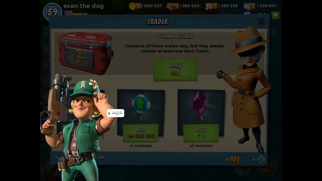 Boom Beach Trader is Here! Trader Crates from red submarine.