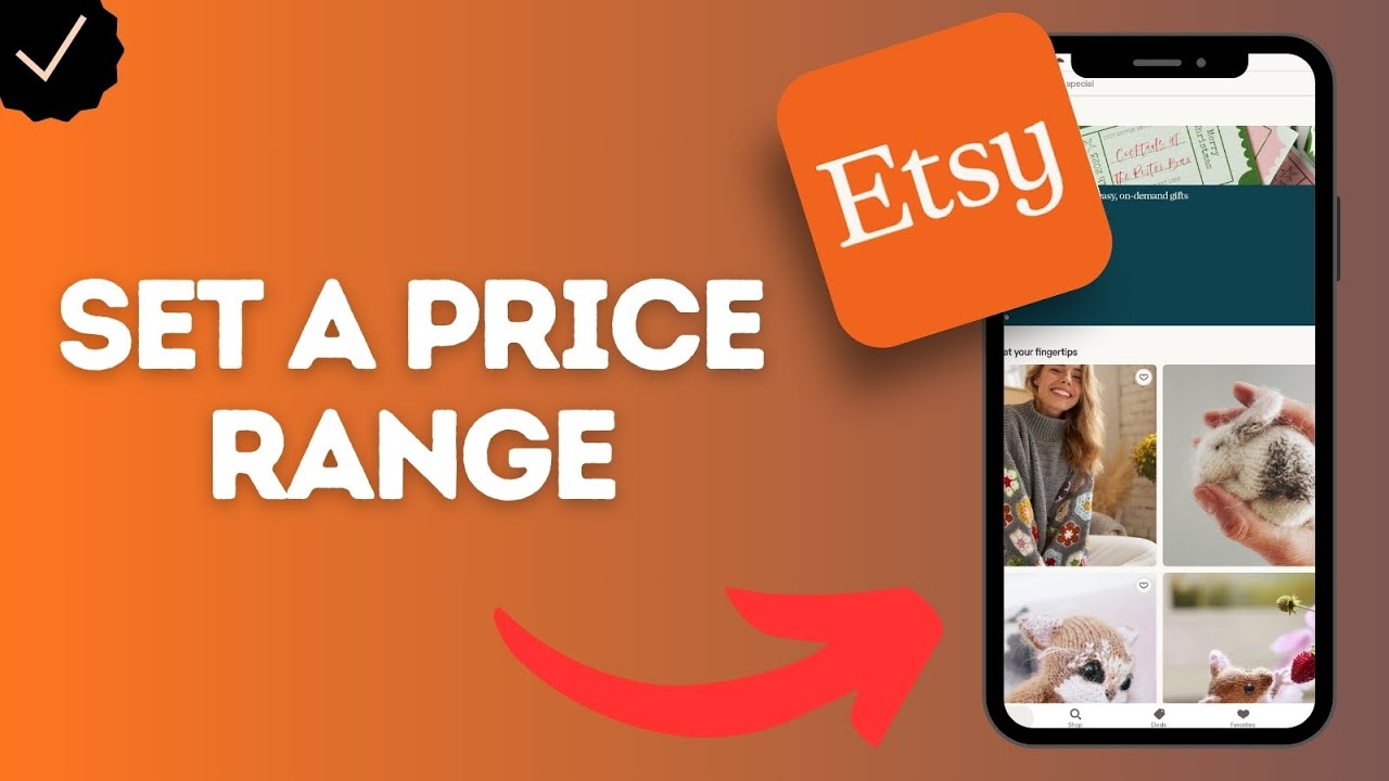 Как установить ценовой диапазон для товаров при поиске в приложении Etsy (фильтр по минимальной и...