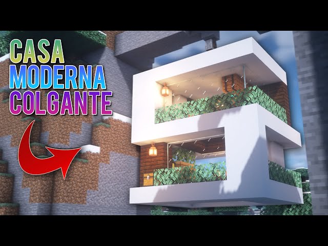 Minecraft tutorial  casa de MONTAÑA MODERNA 🏔️​ #16✓