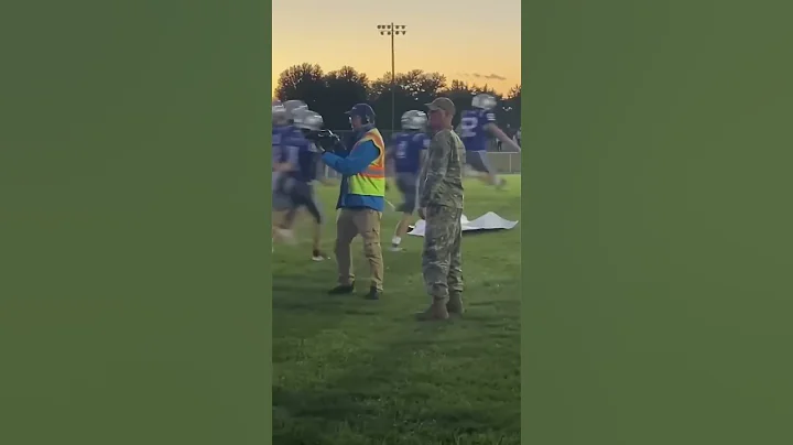 Dad surprises son after being away on deployment 🙌 #shorts