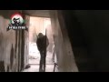 دمشق - جوبر / خلف خطوط العدو :لحظة سقوط قذيفة دبابة مباركة فوق رؤوس المرتزقة