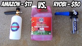 Ryobi Foam Blaster VS. Amazon Foam Cannon | Review