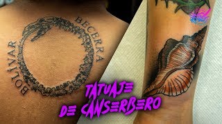 TATUAJE de CANSERBERO 🐚 'SEASHELL TATTOO' SINGLE NEEDLE | Jason Ramos Tattoos