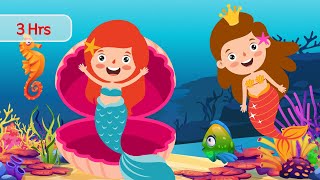 Mermaid and Relaxing Music | pirate fish turtle sea horse | sea animals | Lullaby for Kids &amp; Babies