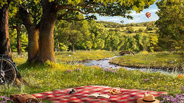 Lazy Summer Afternoon Ambience | 8 hrs Gentle River and Bird Sounds for Relaxation