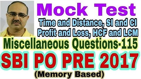 Miscellaneous Questions-115 SBI PO PRE 2017 Memory Based Mock Test Unique Solution