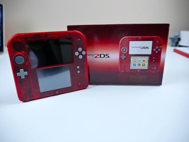 CRYSTAL RED Nintendo 2DS UNBOXING - YouTube