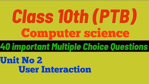 Computer Unit 2 Most important Mcqs 10th class