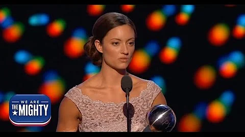 Wounded warrior Elizabeth Marks receives the 2016 ...