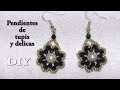 DIY - Pendientes de tupis y delicas - - Tupis and delica earrings