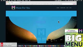 BIG Menu Widget | Adobe Muse CC Tutorial | Muse For You