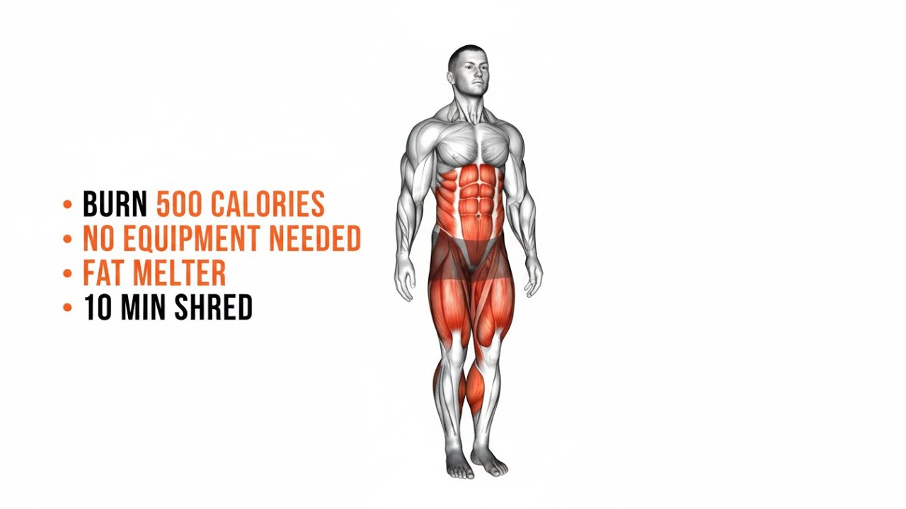 10 Minute FAT BURNING HIIT Workout (No Equipment | No Noise) - YouTube