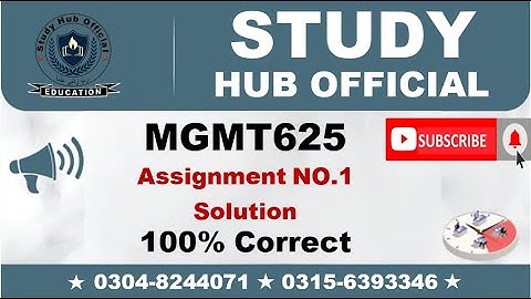MGMT625 Assignment 1 Solution Fall 2022, MGMT625 Assignment 1 solution 2022 MGMT625 assig 1 solution