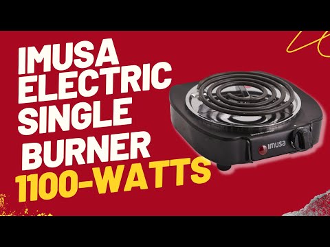 IMUSA IMUSA Electric Single Burner 1100 Watts, Red - IMUSA