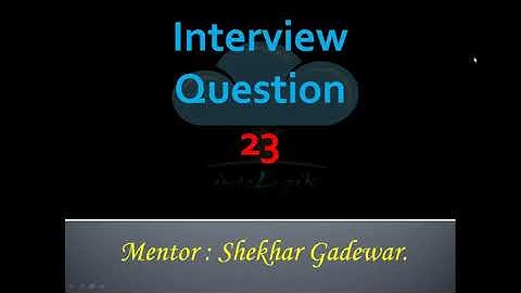Salesforce Advance Interview question Part 23