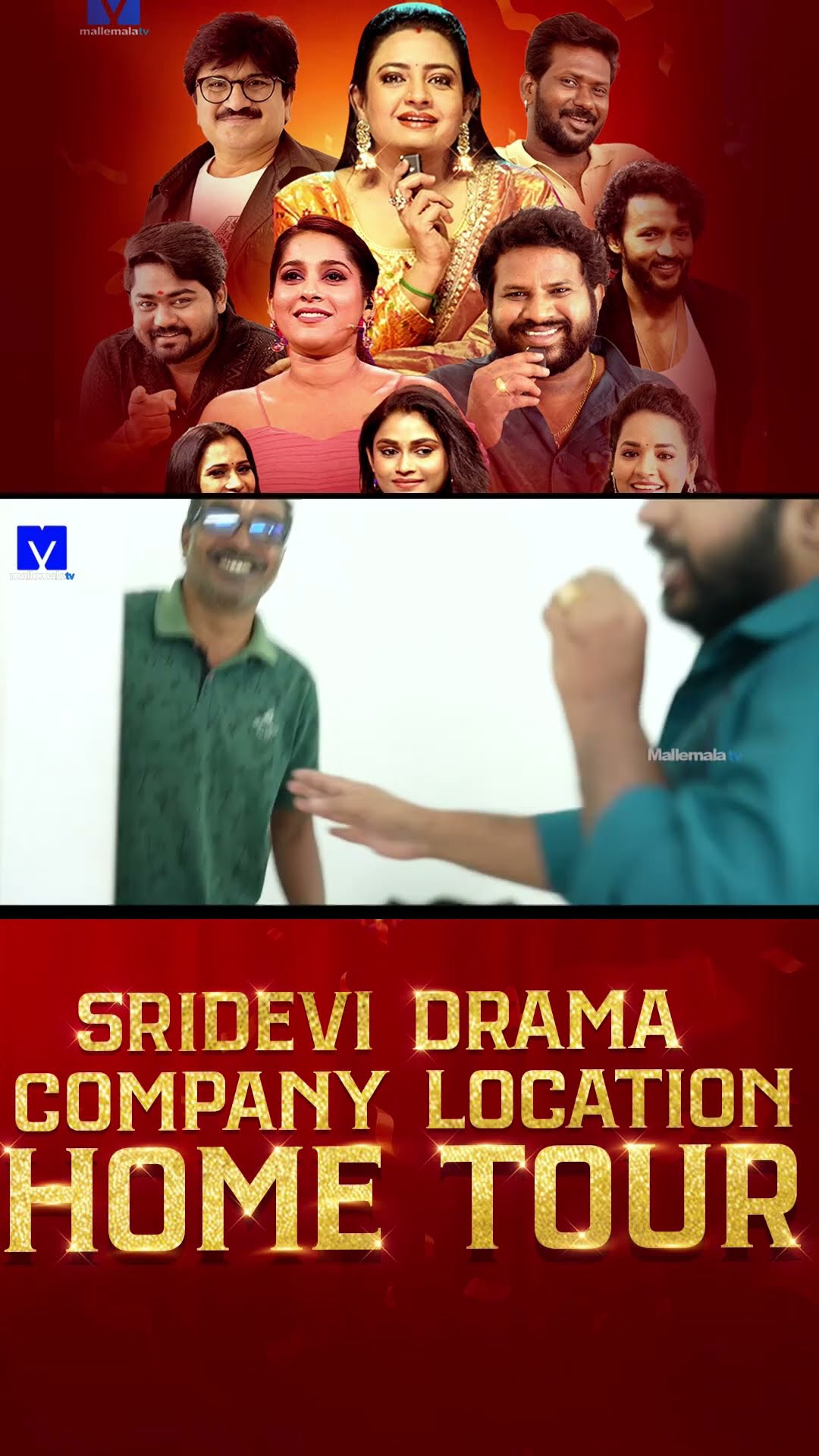 #Shorts - AutoRamprasad \u0026 Aadi Hilarious Comdey in Sridevi Drama Company Location Tour | MallemalaTV