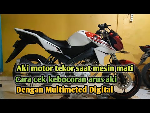 Aki Motor Tekor Terus - Cara Mengetahui Kebocoran Arus pada Sepeda Motor Yamaha Vixion dg Multimeter