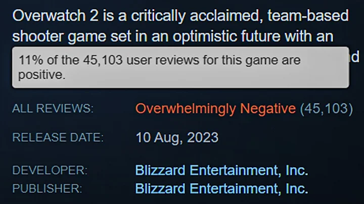 Overwatch 2 Reviews 2 minutes After Launch on Steam - DayDayNews