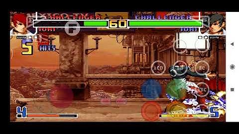 Playing kof 2002 remix ultra 3.6 with iori wind strengthening.