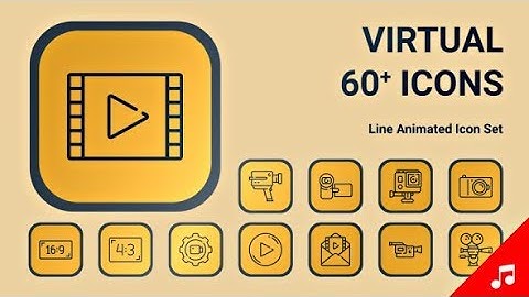 Virtual Reality VR Video Technology Icon Set - Line Animated Icons ★ After Effects Template