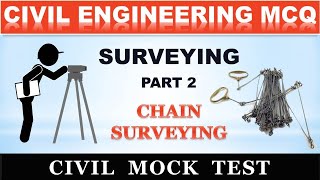 Chain Surveying MCQ | Civil Engineering MCQ | Civil Mock Test | Overseer | Tracer | KWA | SSC JE screenshot 5