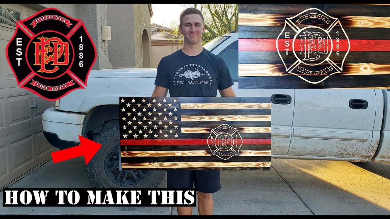 How To Make A Thin Red Line Wooden Flag