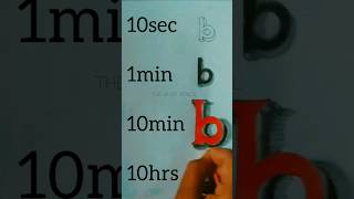 💥🤯Draw Small b Letter In 3d 😱 #drawing #art #shorts #satisfying