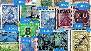 most expensive Deutsche Reich Germany 50 stamps  1900 - 1945 stamps from Germany war era