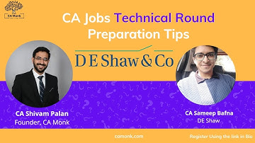 Interview Preparation Tips for DE Shaw| How CAs can Prepare for Technical Round of Interview|CA Monk