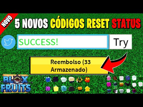 NOVOS CODIGOS + TODOS OS CODIGOS DE RESET STATUS DO BLOX FRUITS! (code blox  fruit) 