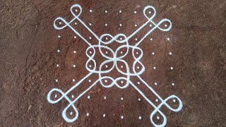 8 dots kambi kolam series episode 52 | elegant easy simple sikku kolam ideas | SathyaSelva Arts