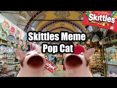 Skittles MEME: Pop Cat in New Shop