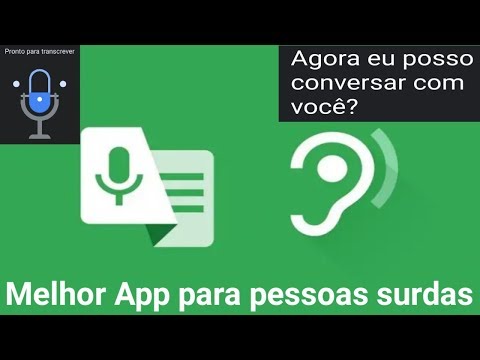 Aplicativo Ajuda transcrever áudio no Android - para Pessoas Surda e Muda.