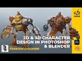 2d  3d character design in photoshop  blender with francesco guarini