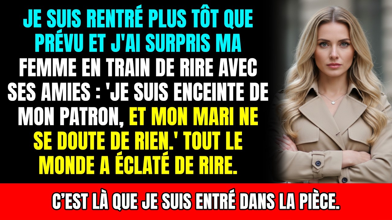 Rentré plus tôt, j'ai surpris ma femme rire : « Je suis enceinte de mon patron. »