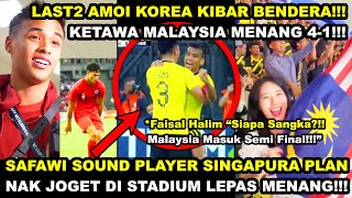 SAFAWI SOUND SINGAPURA PLAN JOGET DI STADIUM | AMOI KOREA KIBAR BENDERA KETAWA MALAYSIA MENANG 4-1