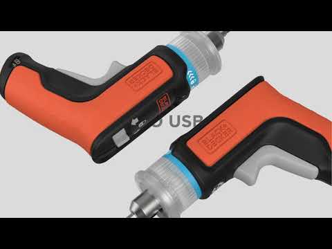 Black+Decker BCRTA01-XJ HEXDRIVERTM Universal Electric Screwdriver for  Furniture : : DIY & Tools