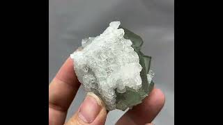 Video preview: Glassy Green Fluorite with Calcite — Xianghualing, Hunan | Natural Mineral Specimen