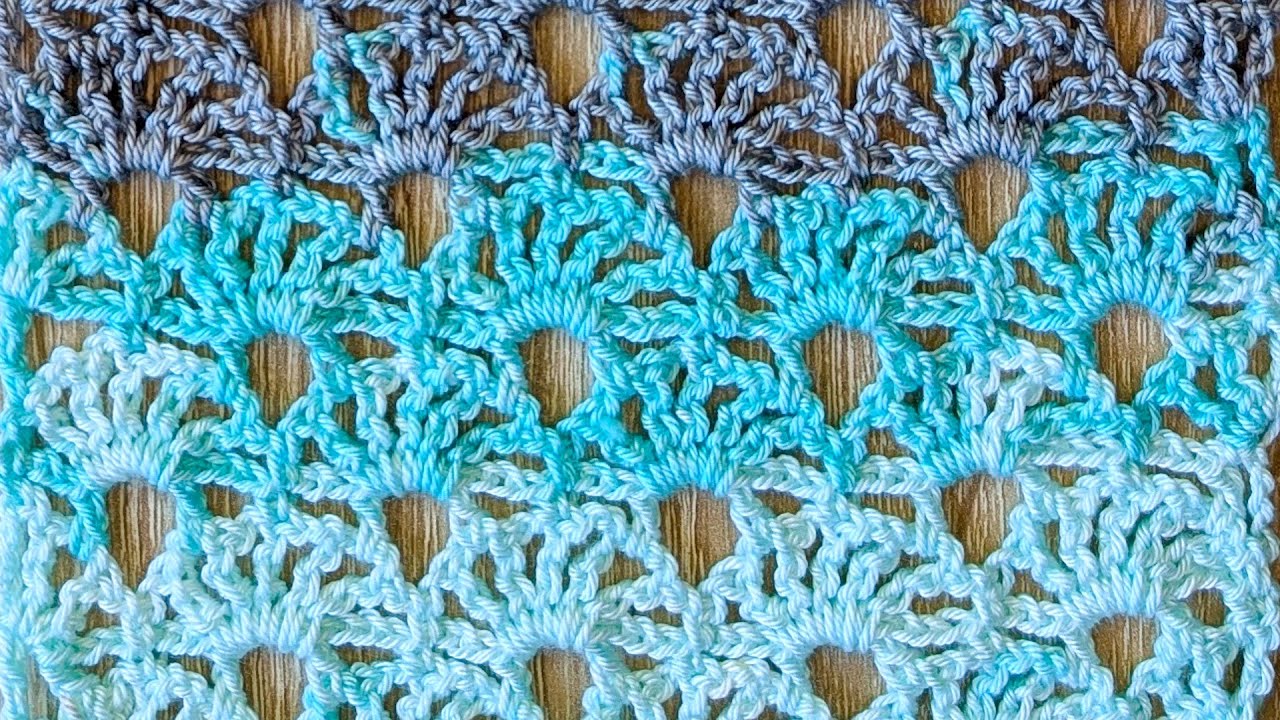 Zartes Fächermuster für Tücher & mehr!