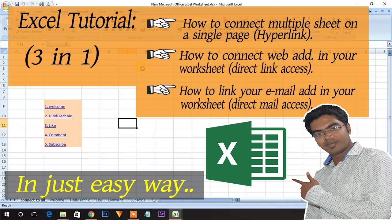 How To Link Multiple Sheet worksheet cell Or Web Page In Single Sheet