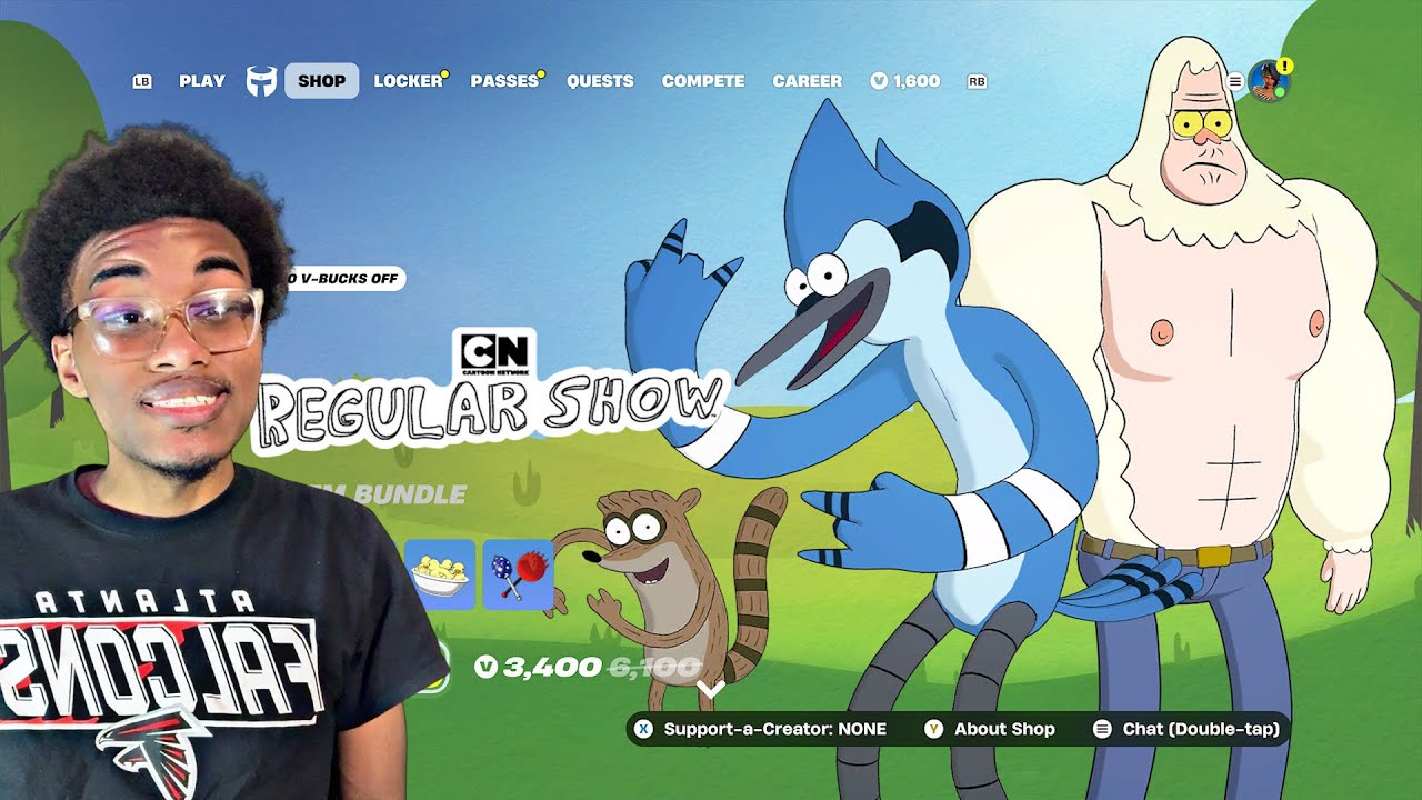 Quistro reacts to Regular Show in Fortnite!