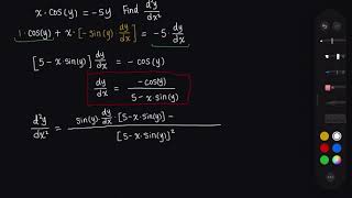 3.8 Implicit Differentiation Second Derivative