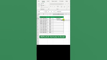 REPLACE Formula in Excel #exceltutorial #mexcel #excelsolutions