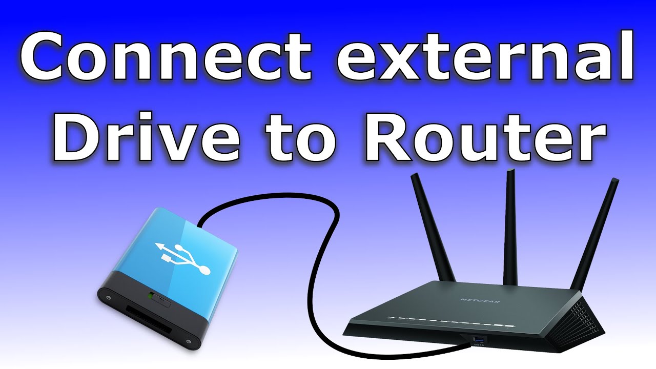 derefter skildpadde hamburger How to connect an external drive to the USB port of your router (Easy step  by step guide) - YouTube